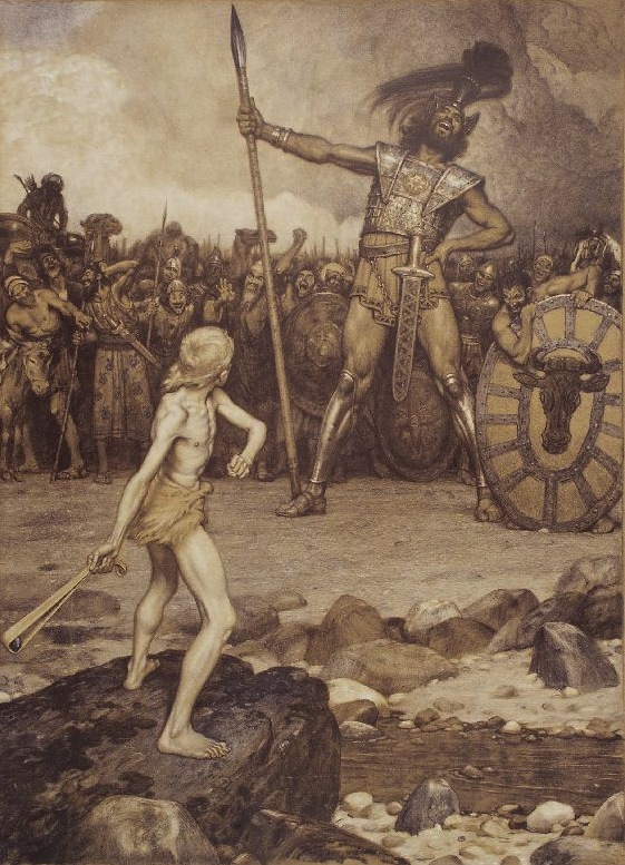 Reversal of David and Goliath with time